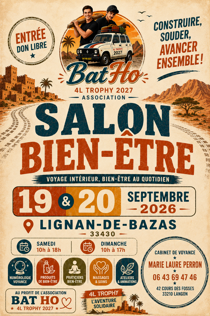 Salon Bien-Être à Lignan-de-Bazas : rendez-vous les 19 et 20 septembre 2026 🌿